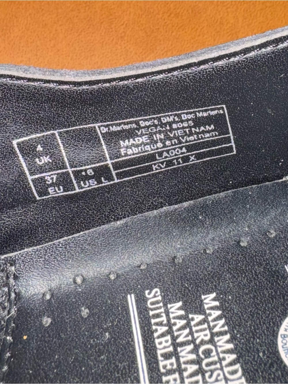 Dr. Martens Black Leather Mary Jane Flats with Yellow Stitching - Picture 4 of 4